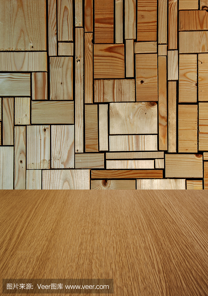 天然木质背景配天然绿色地板,用于产品设计。